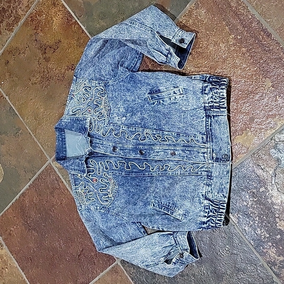 Vintage Jonathan G Denim Bling Jacket Rare - Picture 1 of 12